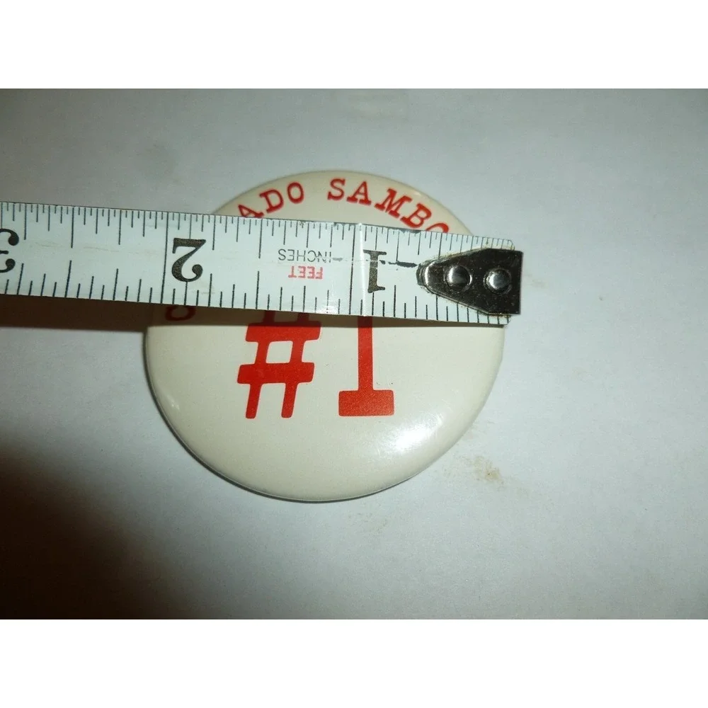 Colorado Samboree 1 Pinback Button White Red Round 2.25 Inch Accessory